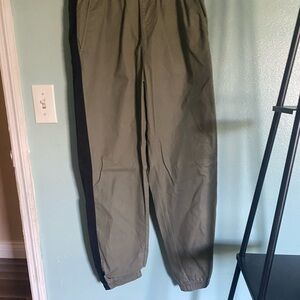 Army green with black strip on both sides